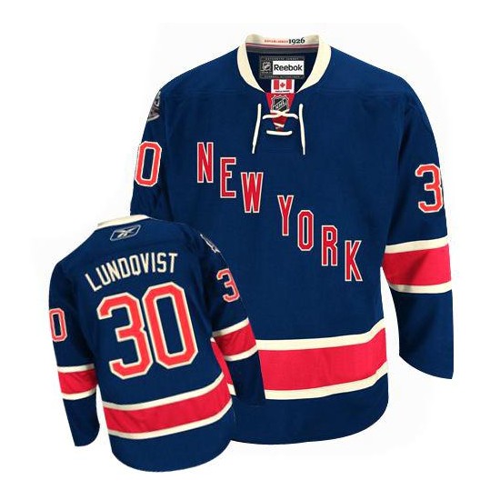 New York Rangers Men Small Screened Lundqvist #30 Jersey T-shirt C1 2895