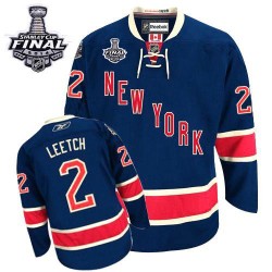 Brian Leetch New York Rangers Mitchell & Ness 1993/94 Alternate Captain  Patch Blue Line Player Jersey - Blue