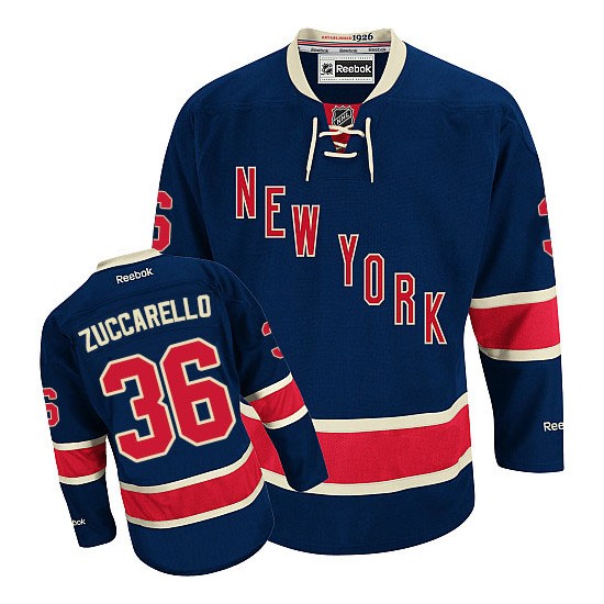 Youth New York Rangers Mats Zuccarello #36 Outerstuff Premier Blue Jersey  S/M at 's Sports Collectibles Store