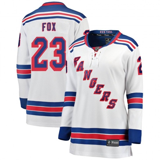 Youth Breakaway New York Rangers Adam Fox White Away Official Fanatics  Branded Jersey