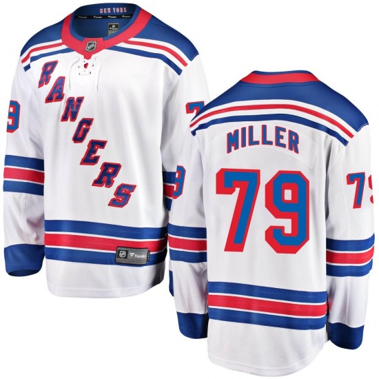 K'Andre Miller New York Rangers Women's Navy Name and Number Banner Wave  V-Neck T