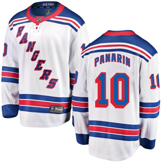 Artemi Panarin White New York Rangers Game-Used #10 Round 1 Jersey Worn  During the First Round of the 2022 Stanley Cup Playoffs vs. Pittsburgh